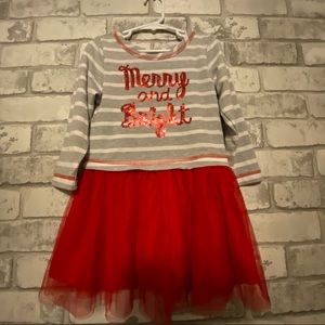 Merry & Bright Girls Holiday Dress Size 4T